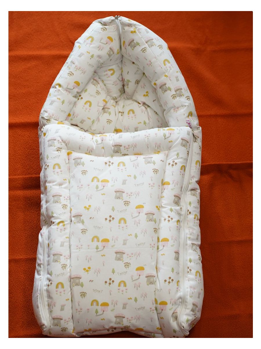 Newborn Baby Bed- Mushroom Pink