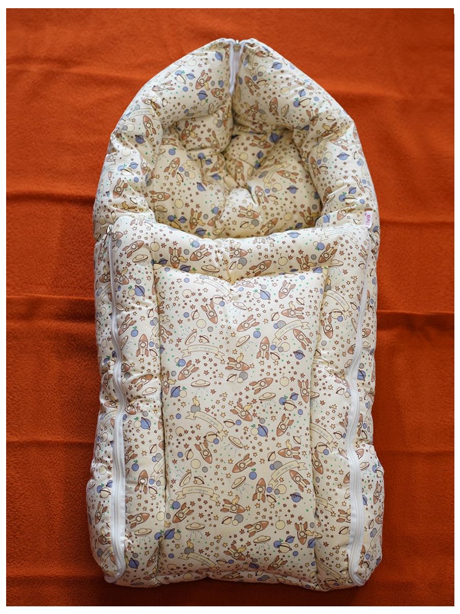 Organic Newborn Baby Bed- Space Offwhite