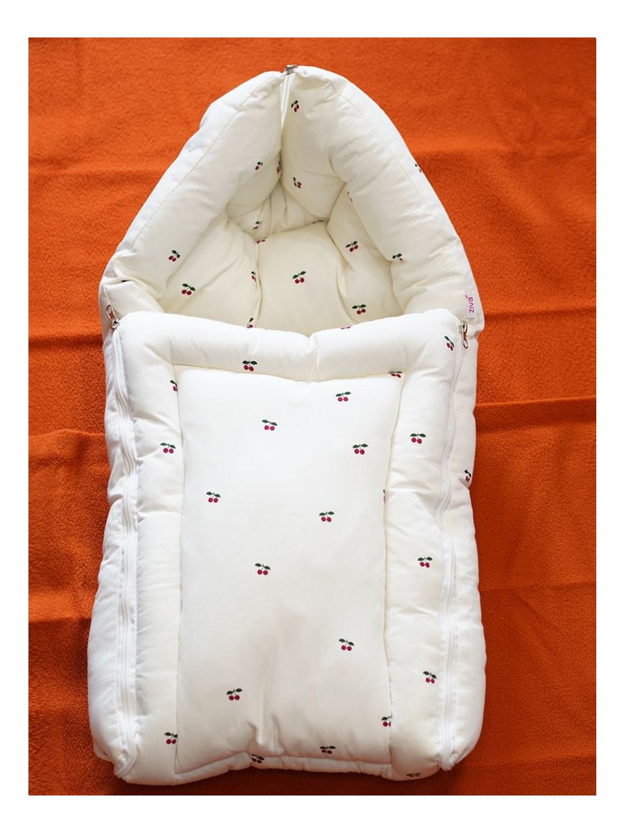Organic Newborn Baby Bed- Cherry Offwhite