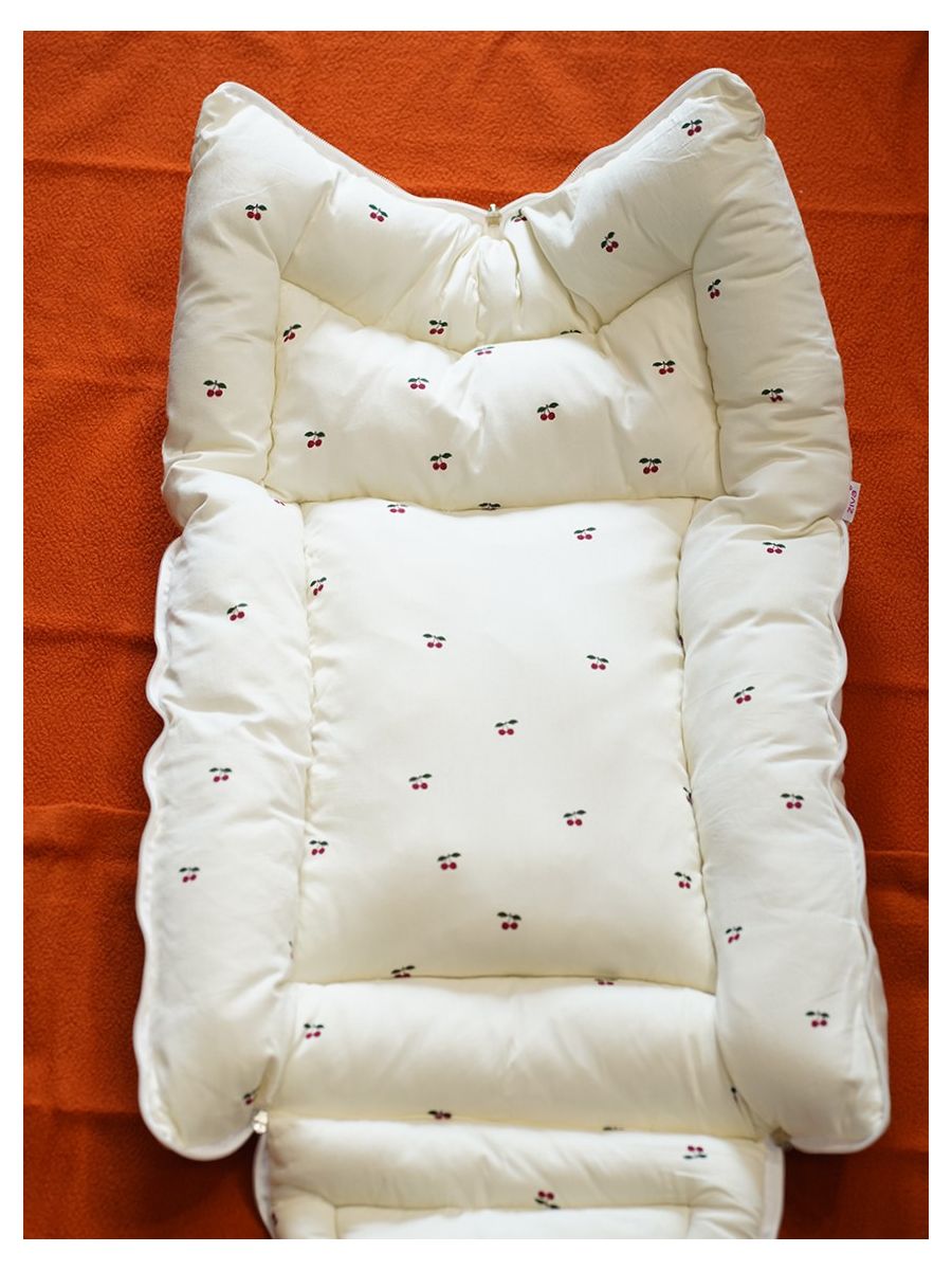 Organic Newborn Baby Bed- Cherry Offwhite