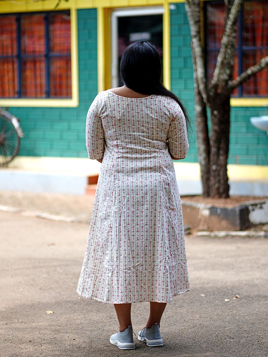 Maternity Organic Short Dress- Piya Red