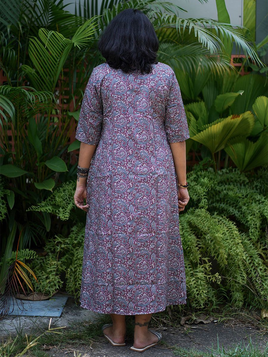 Maternity Sleeveless Dress Olive Brown