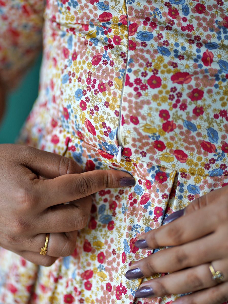 Maternity Organic Short Dress- Cindy Red