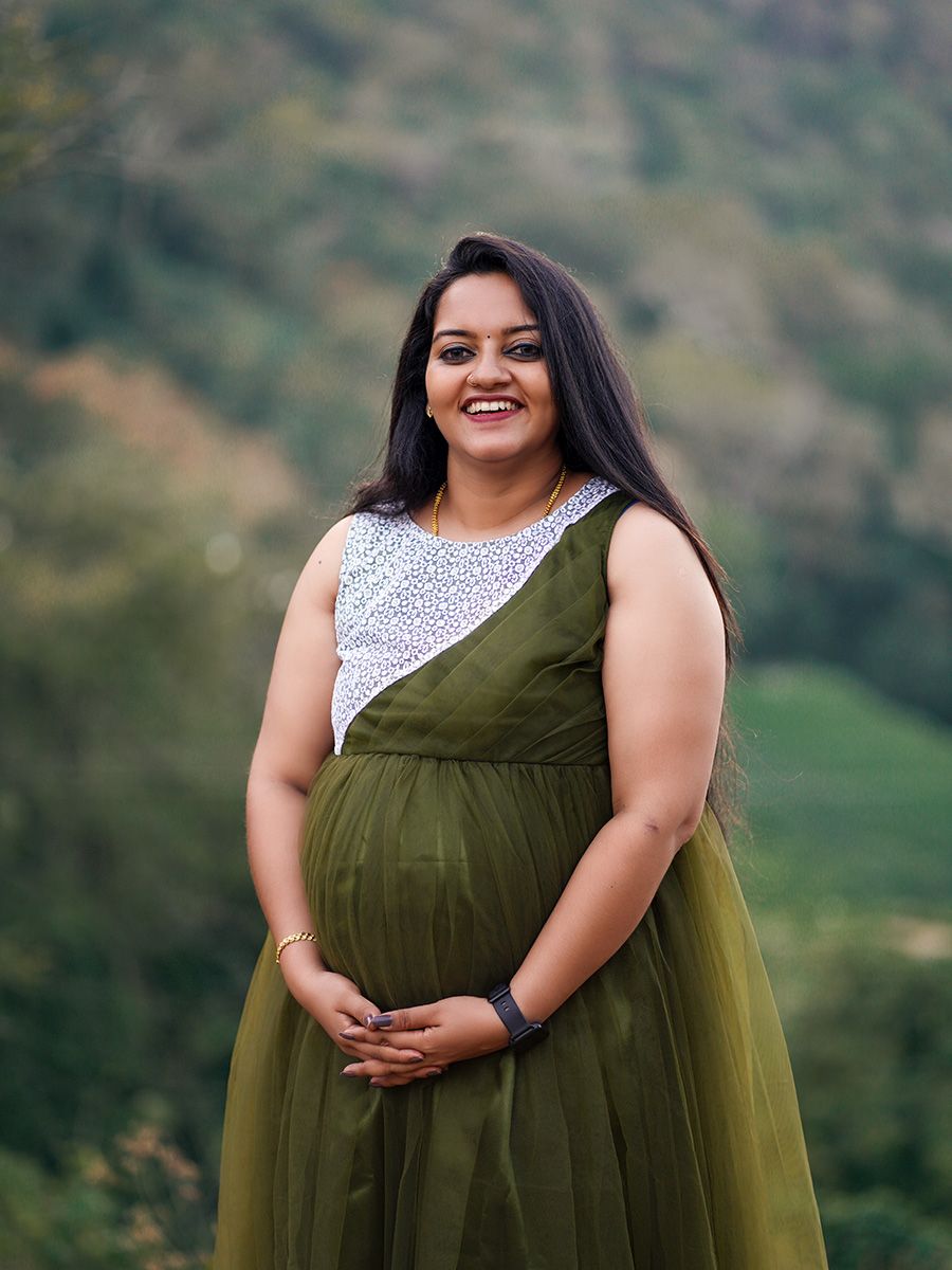 Baby Shower Green Net gown