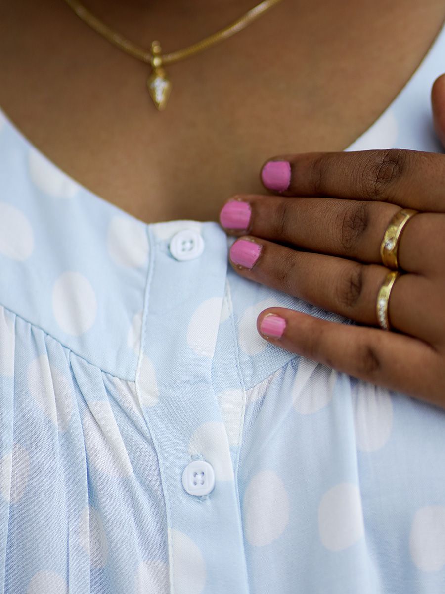 Maternity Short Night Gown Shawn- Blue