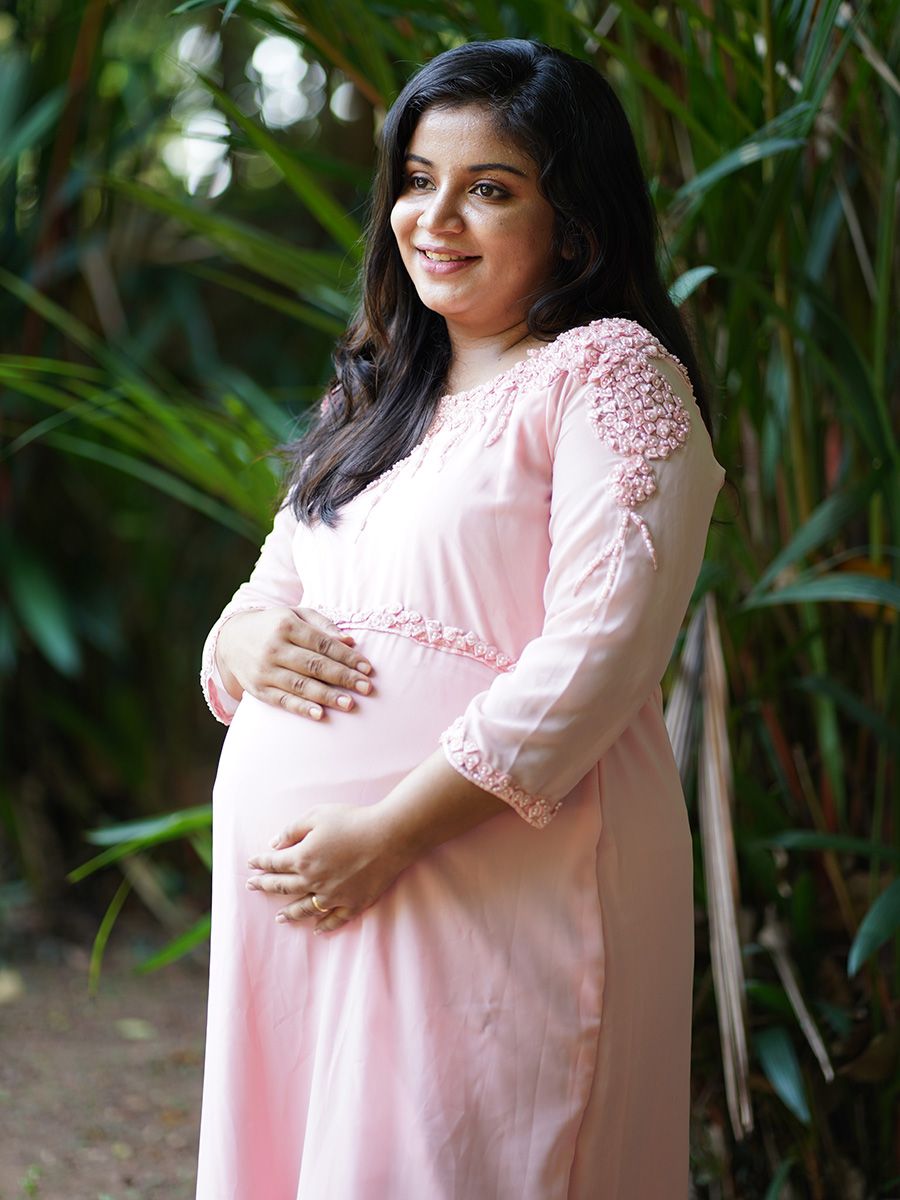 Maternity Party Gown- Peach