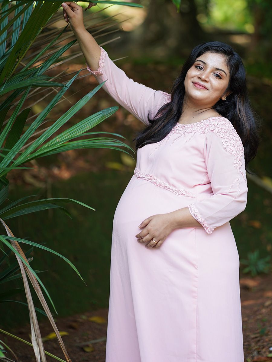 Maternity Party Gown- Peach