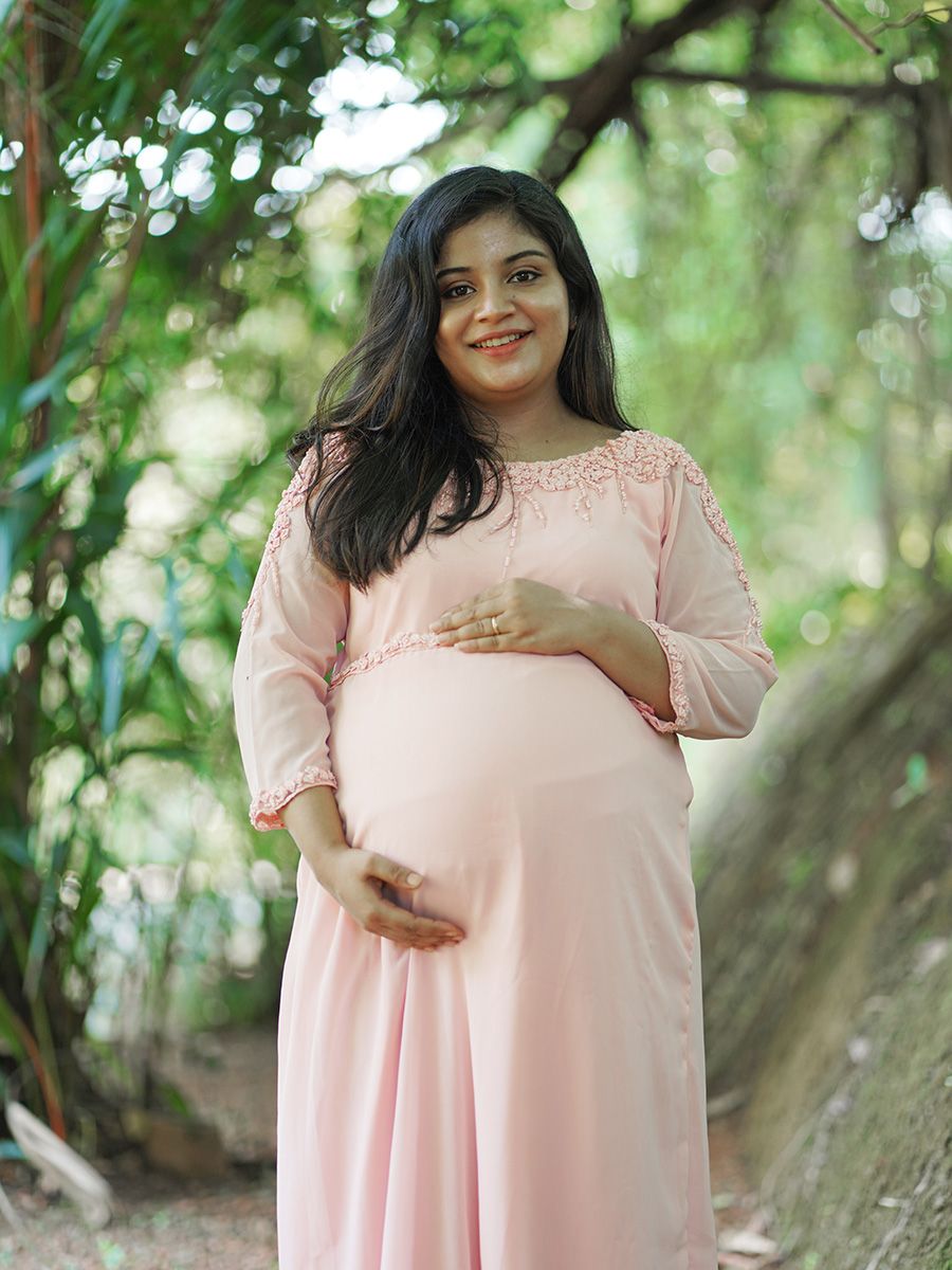Maternity Party Gown- Peach