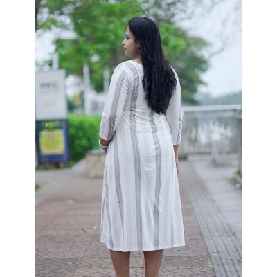 Maternity Short Zipless Dress - Amora Black & White