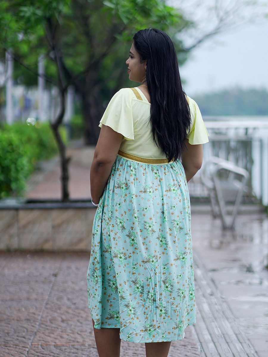 Maternity Short Dress - Avery Green