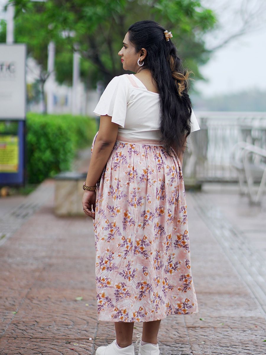 Maternity Short Dress - Avery Brown