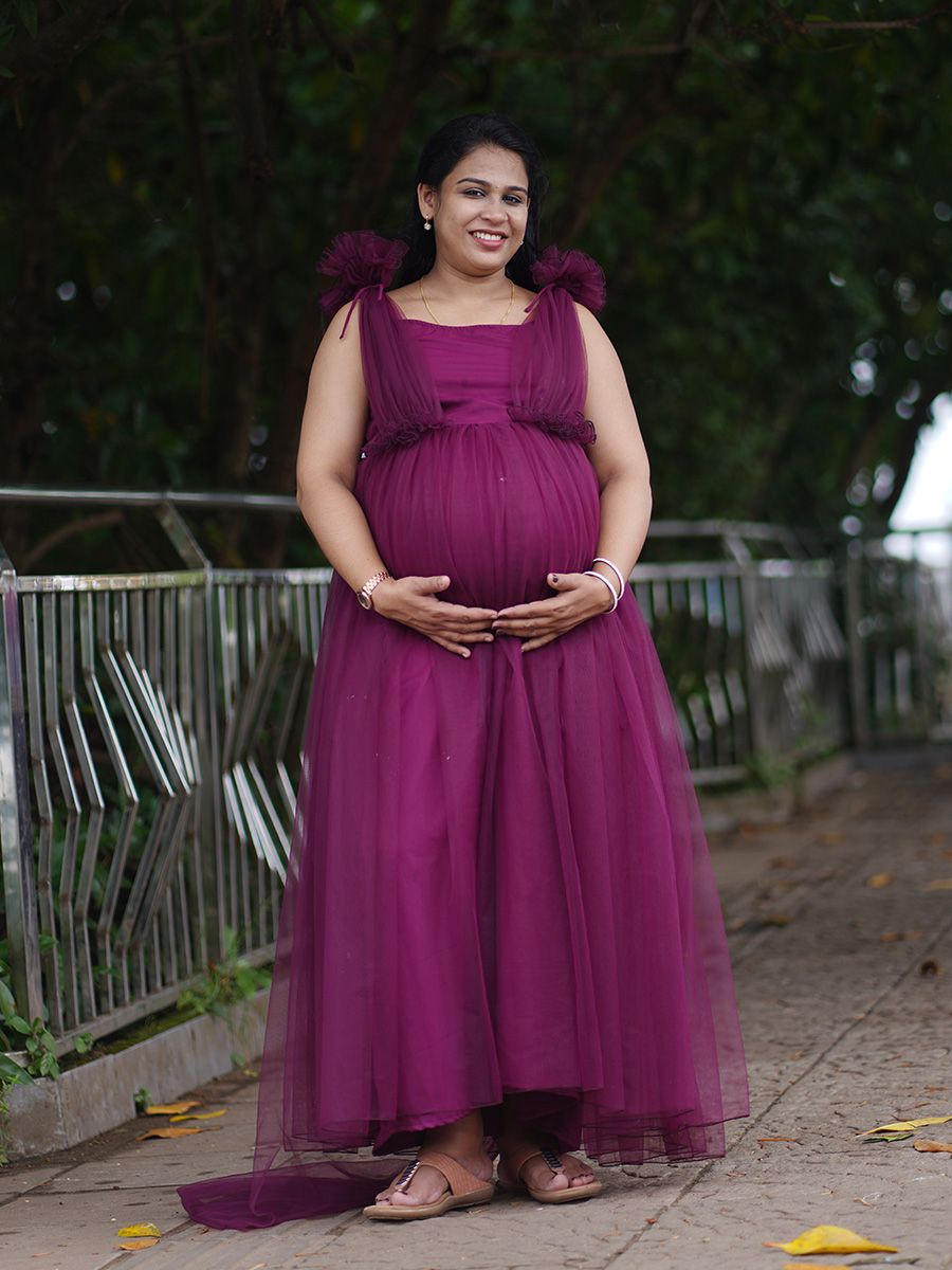 Maternity Baby Shower Gown Wine Net