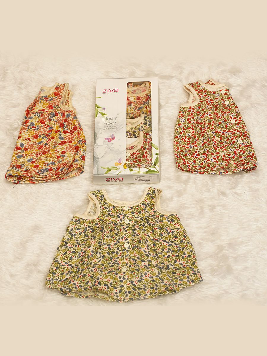 Muslin Frock (Pack of 3)