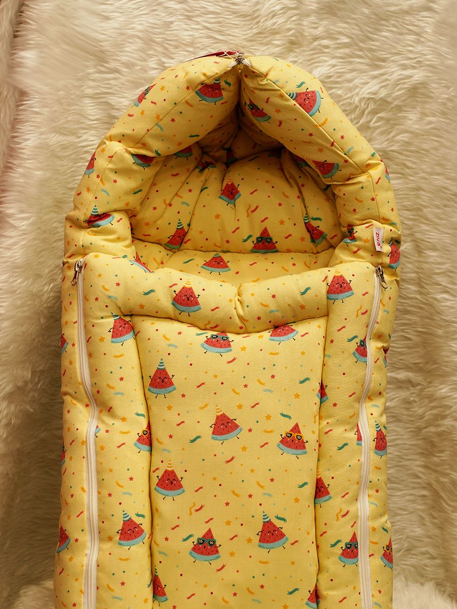 Ziva New Born Baby Bed Yellow