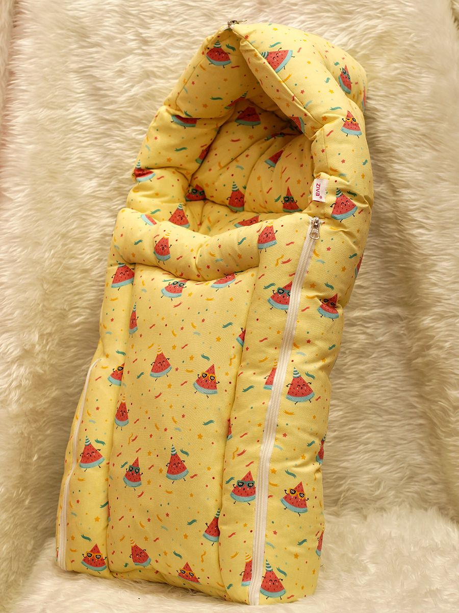 Ziva New Born Baby Bed Yellow