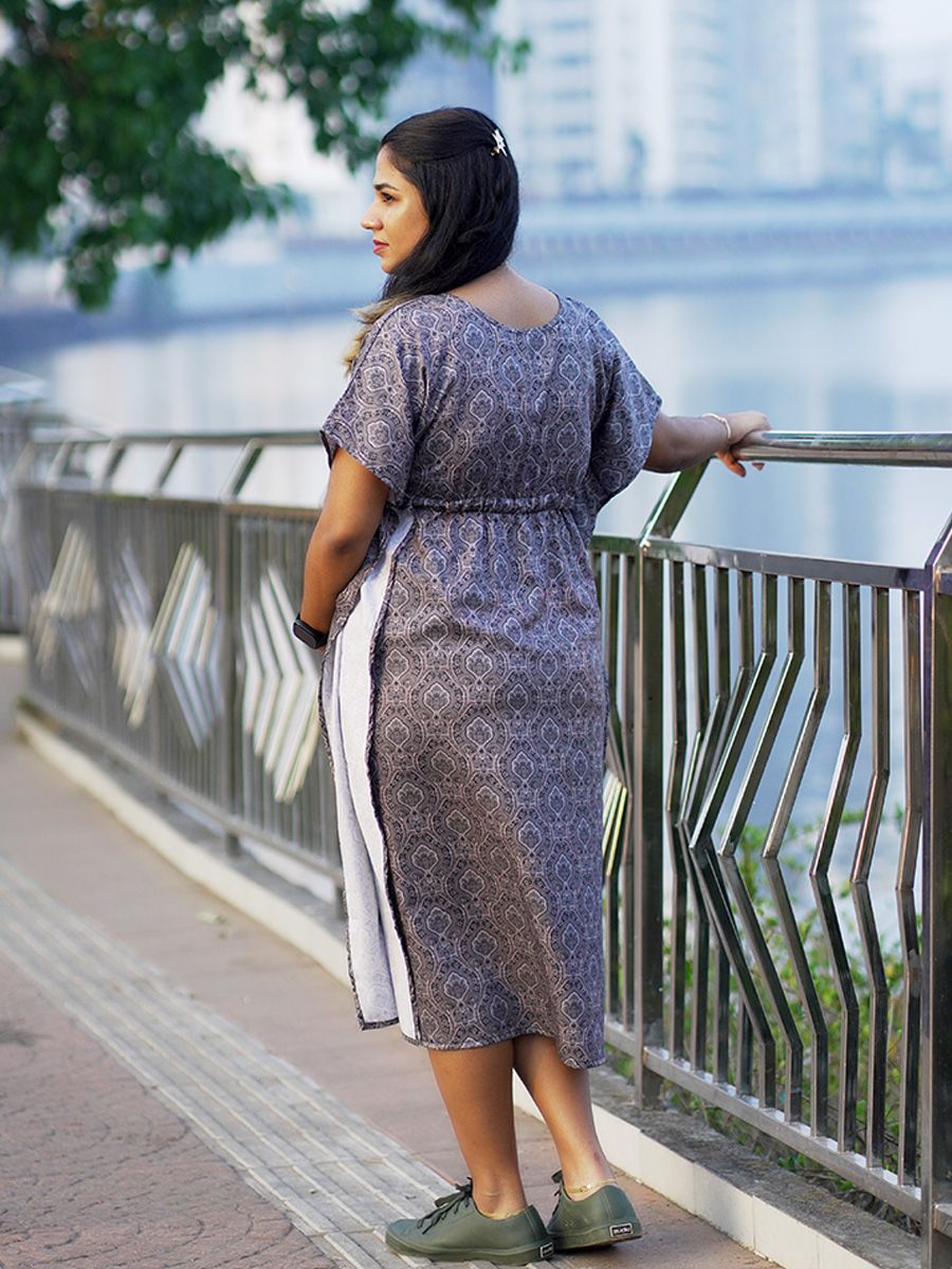 Maternity Short Night Gown Kaftan- Bex Black