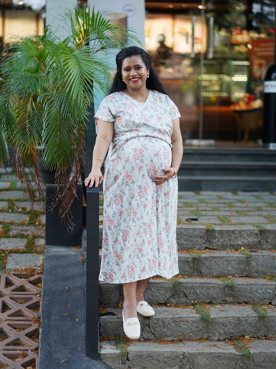 Maternity Knit Gown Phia Pastel Green