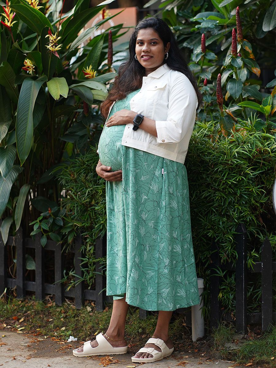 Maternity Sleeveless Dress With Jacket - Olivia