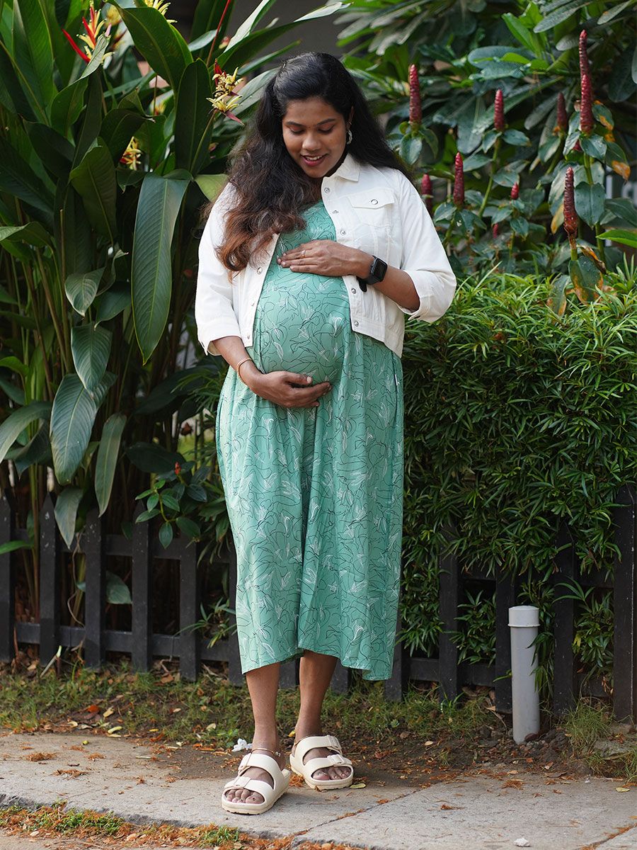 Maternity Sleeveless Dress With Jacket - Olivia