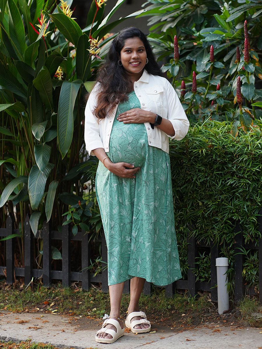 Maternity Sleeveless Dress With Jacket - Olivia