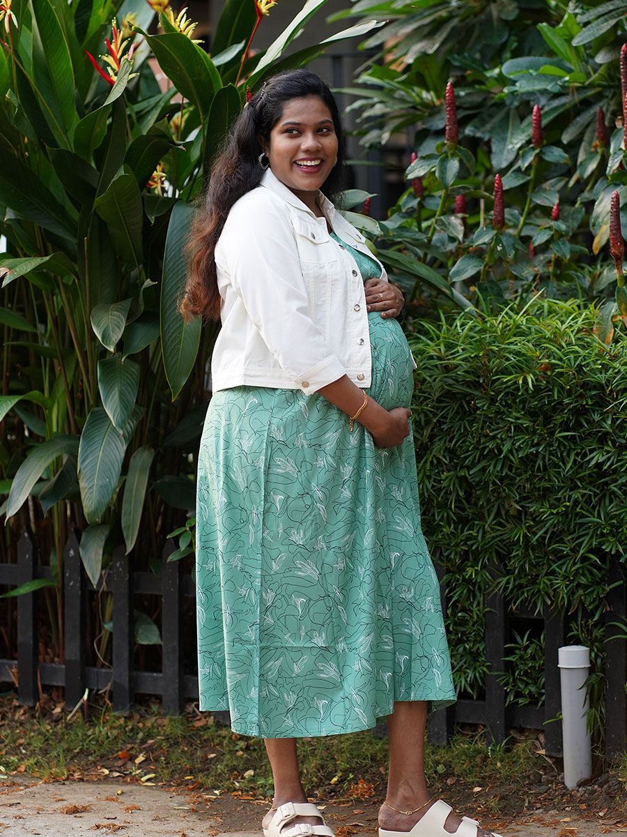 Maternity Sleeveless Dress With Jacket - Olivia