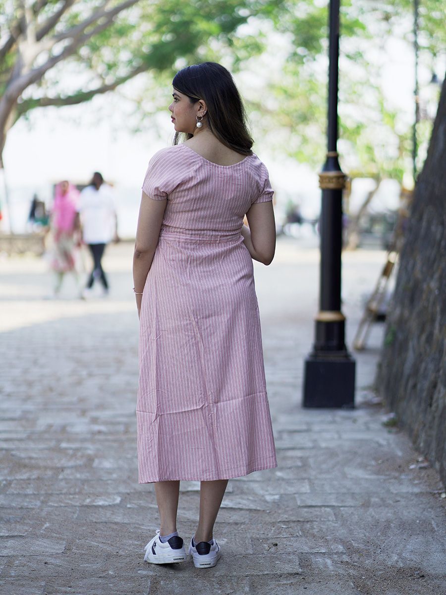 Maternity  Short Dress- Kyra Peach