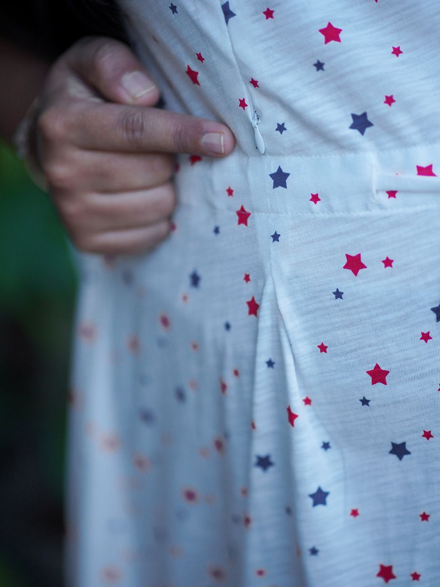 Maternity Knit Short Gown - Kaftan Colour