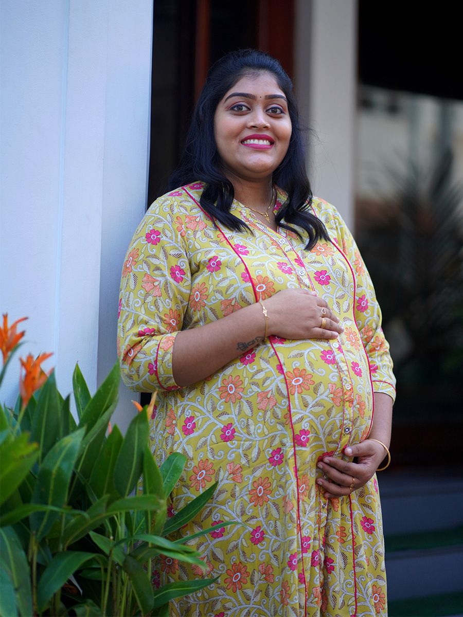 Maternity Long Top - Seina Yellow