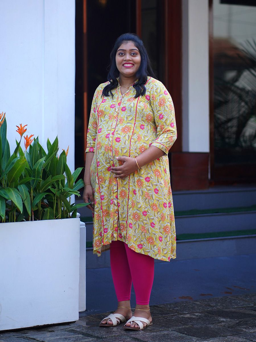 Maternity Long Top - Seina Yellow