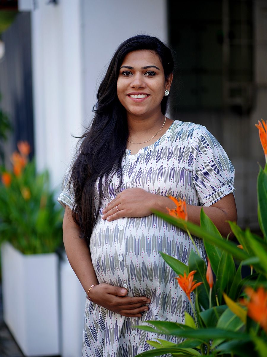 Maternity Short Dress Full Open Zena Off White