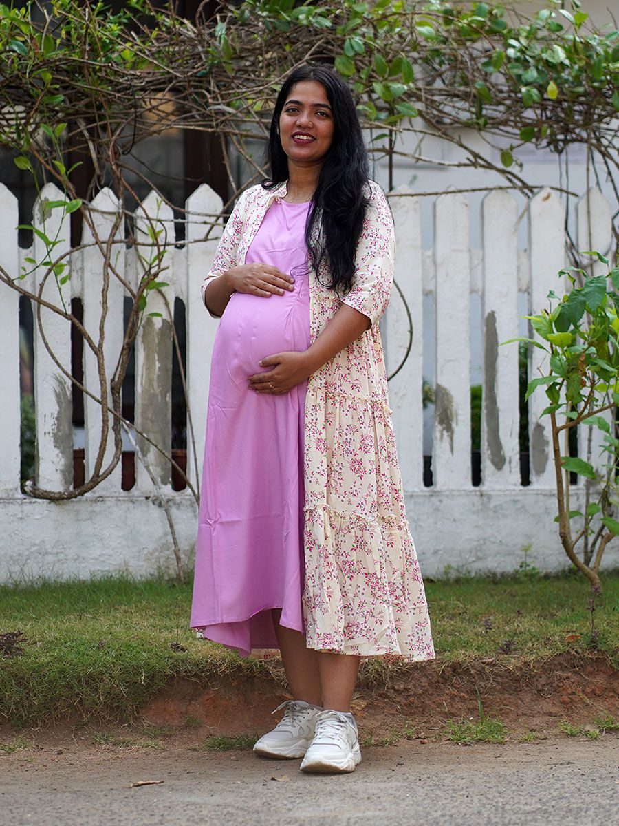 Maternity Sleeveless Dress With Jacket - Olivia Yellow