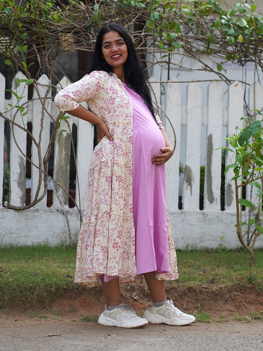 Maternity Sleeveless Dress With Jacket - Olivia Yellow