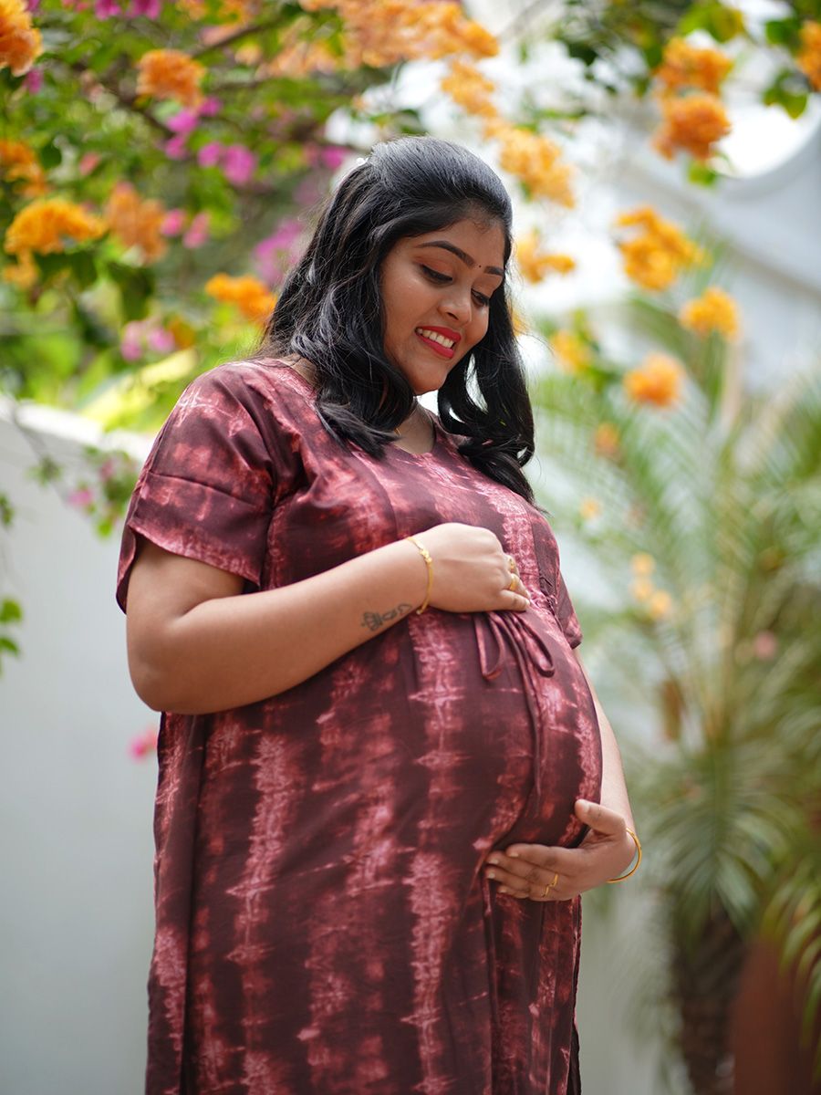 Maternity Kaftan Short Night Gown