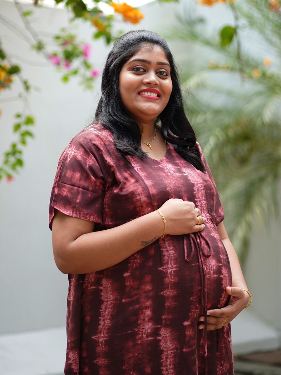 Maternity Kaftan Short Night Gown