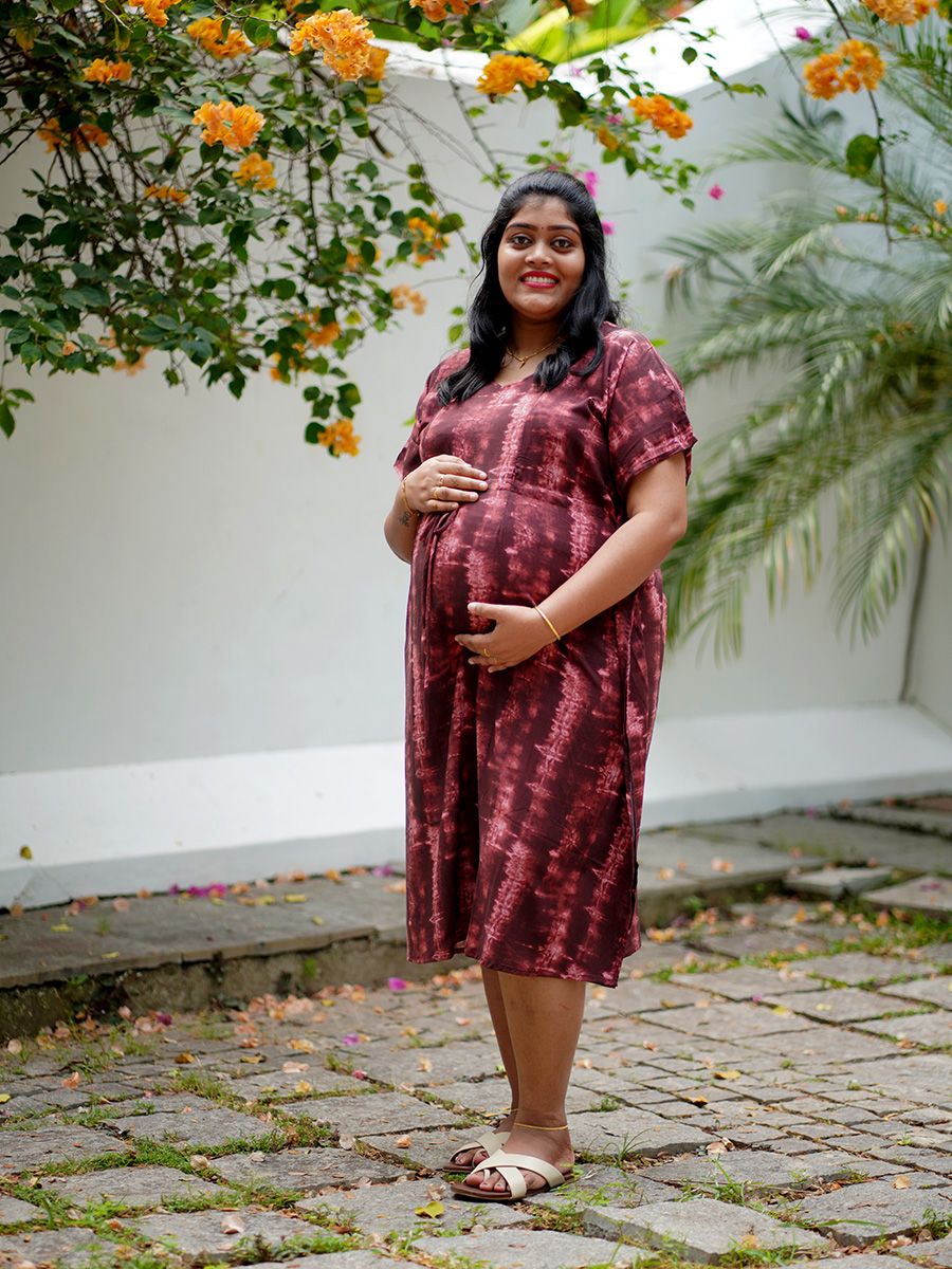 Maternity Kaftan Short Night Gown