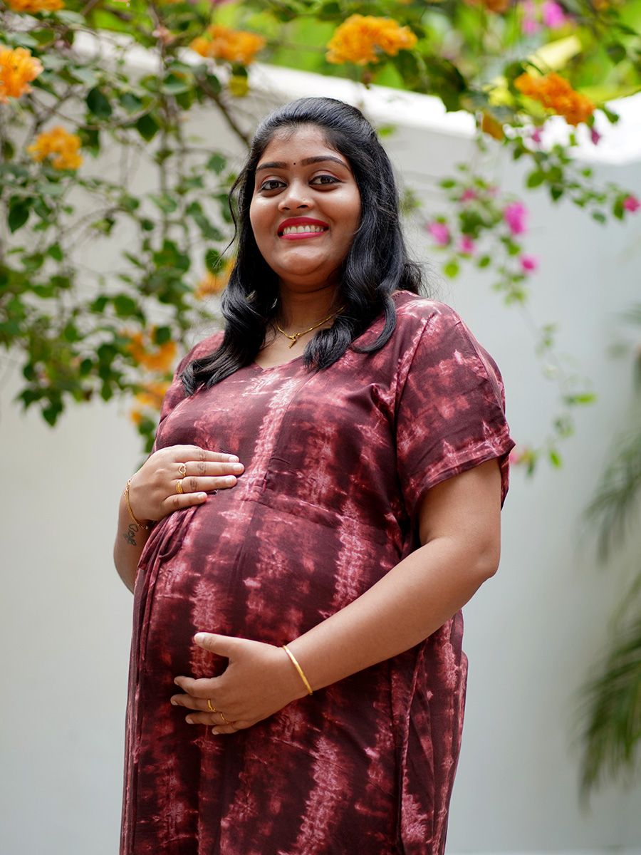 Maternity Kaftan Short Night Gown