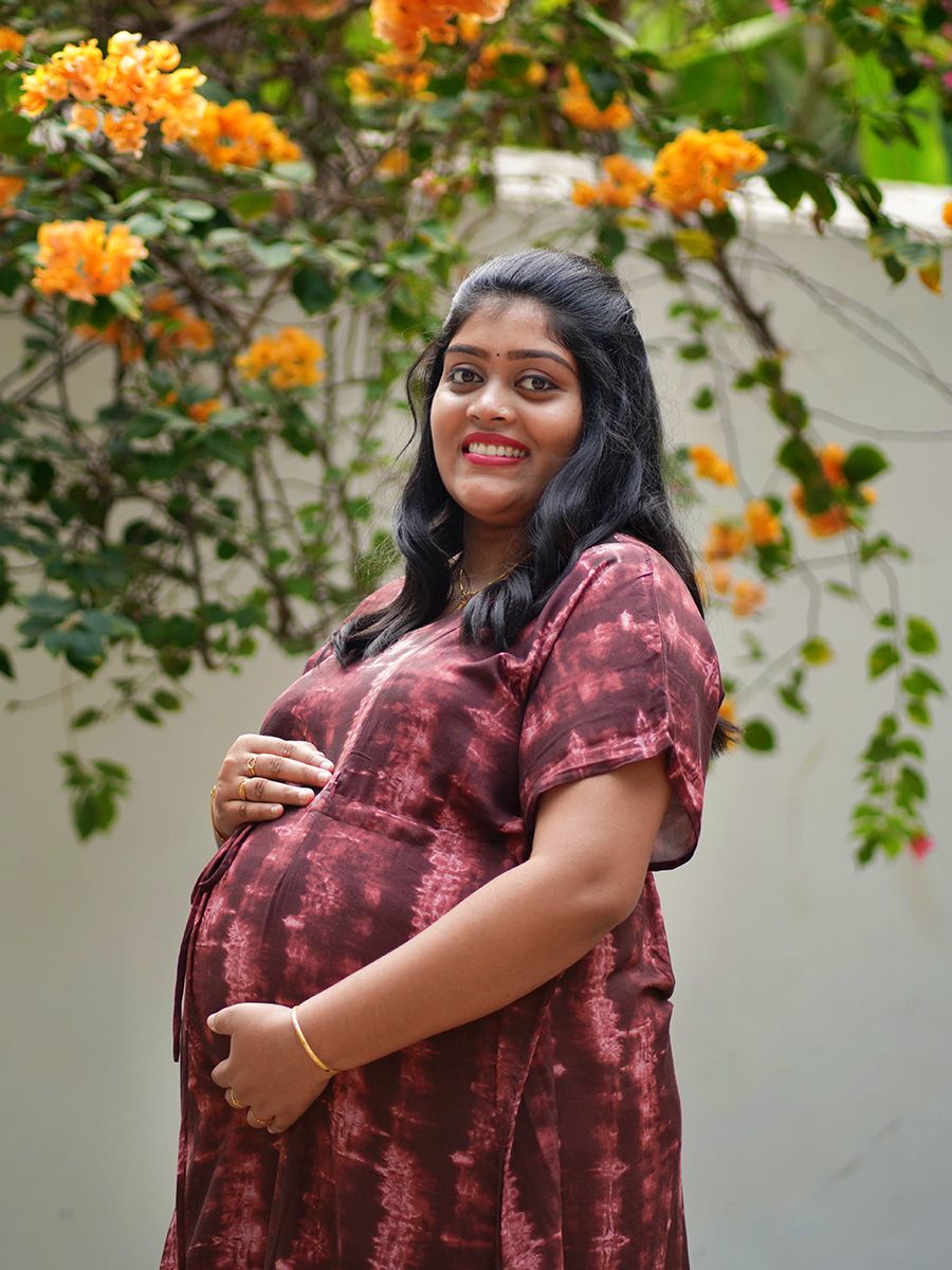 Maternity Kaftan Short Night Gown