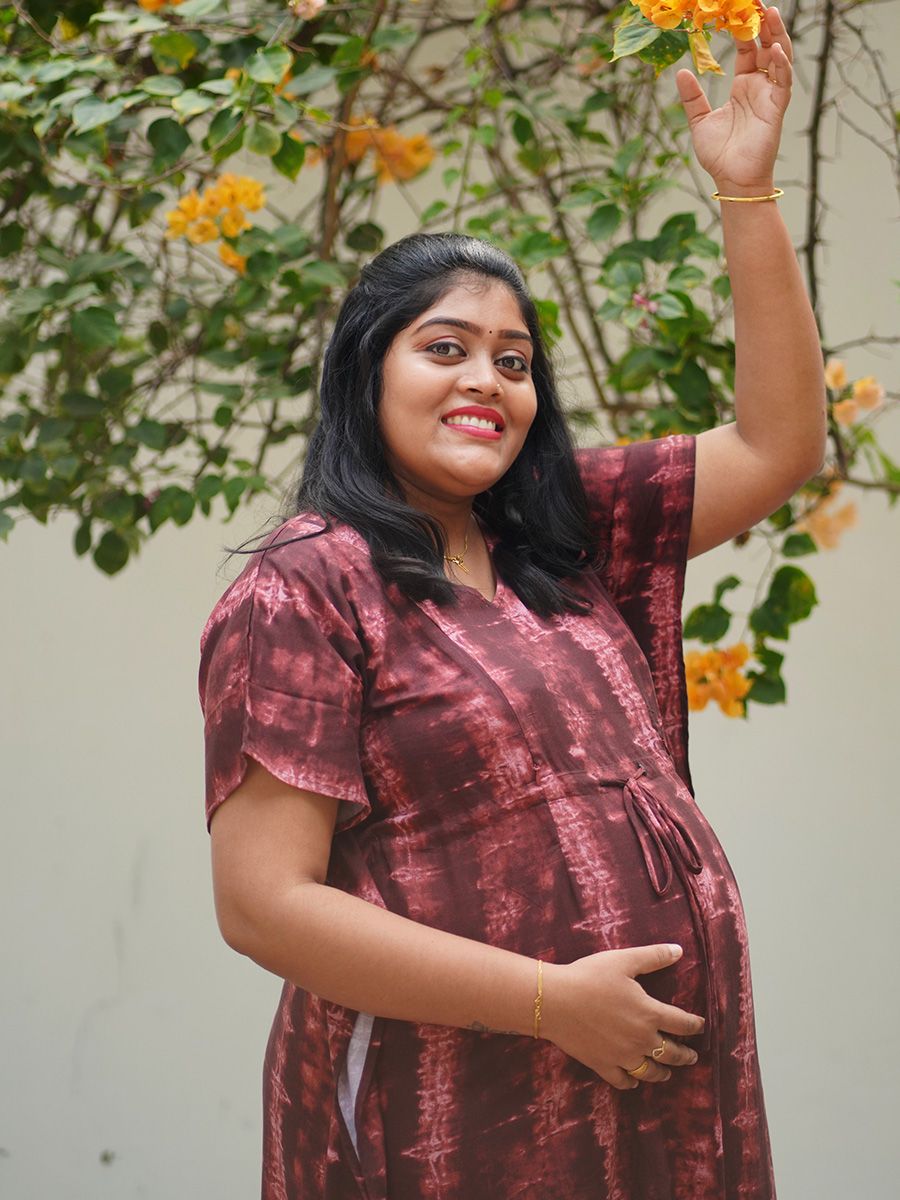 Maternity Kaftan Short Night Gown