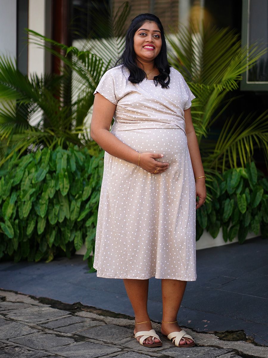 Maternity Knit Gown Phia D Cream