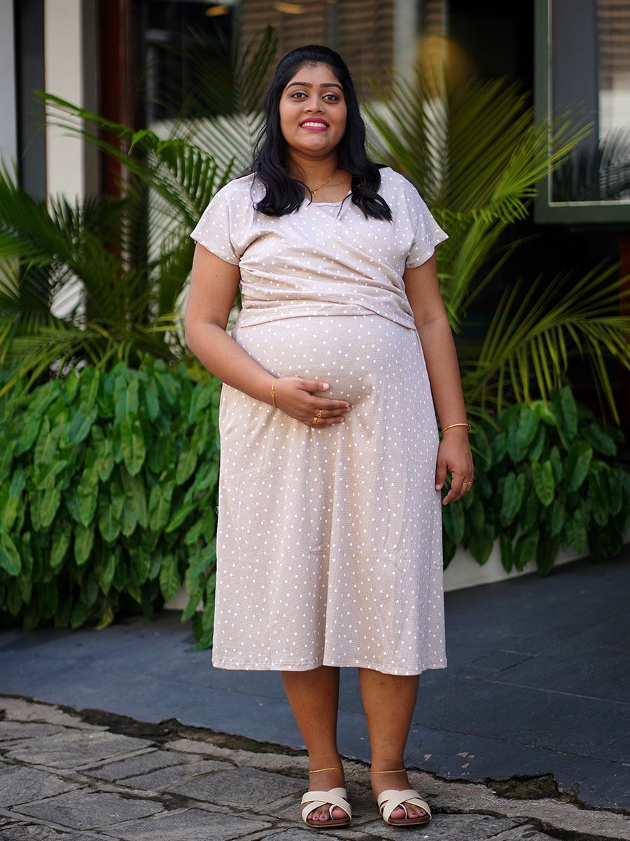 Maternity Knit Gown Phia D Cream