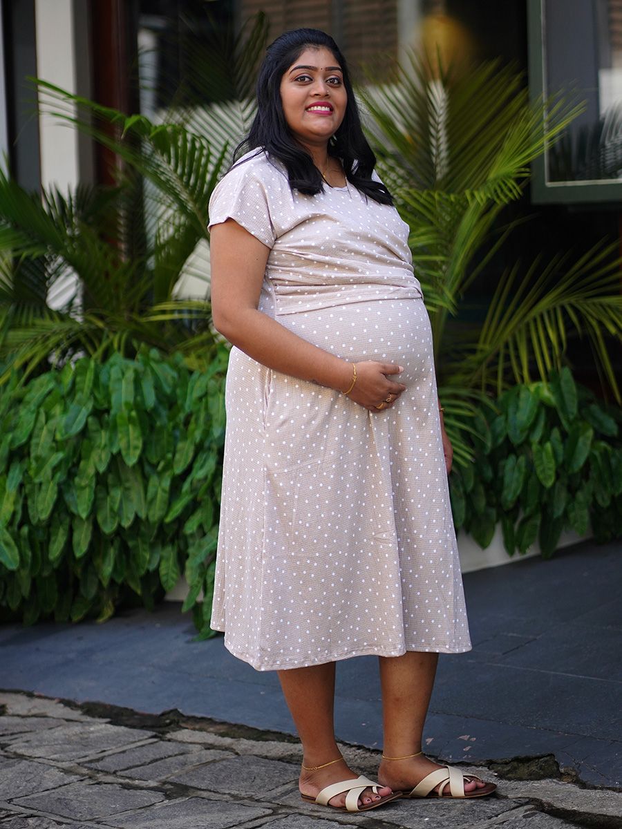 Maternity Knit Gown Phia D Cream