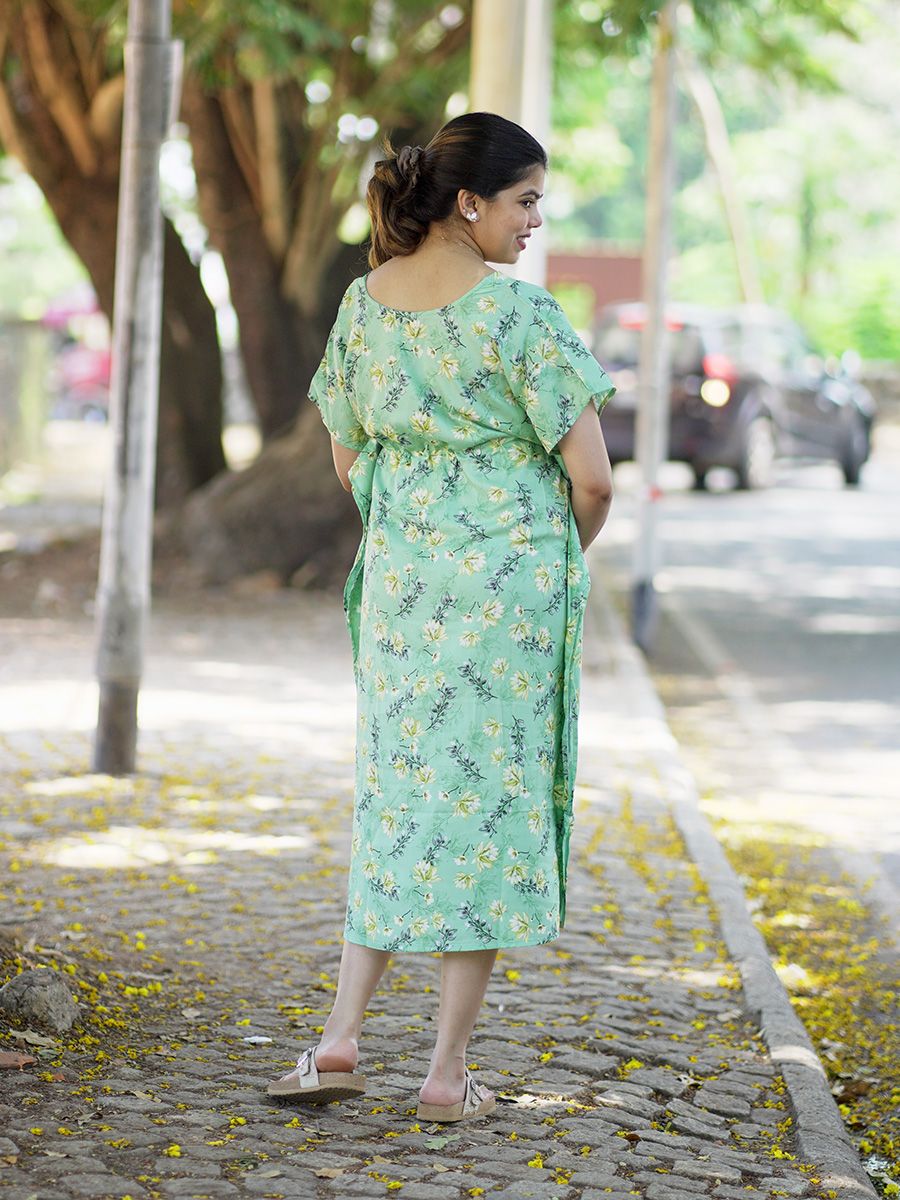 Maternity Short Night Gown Kaftan- Bex L Green