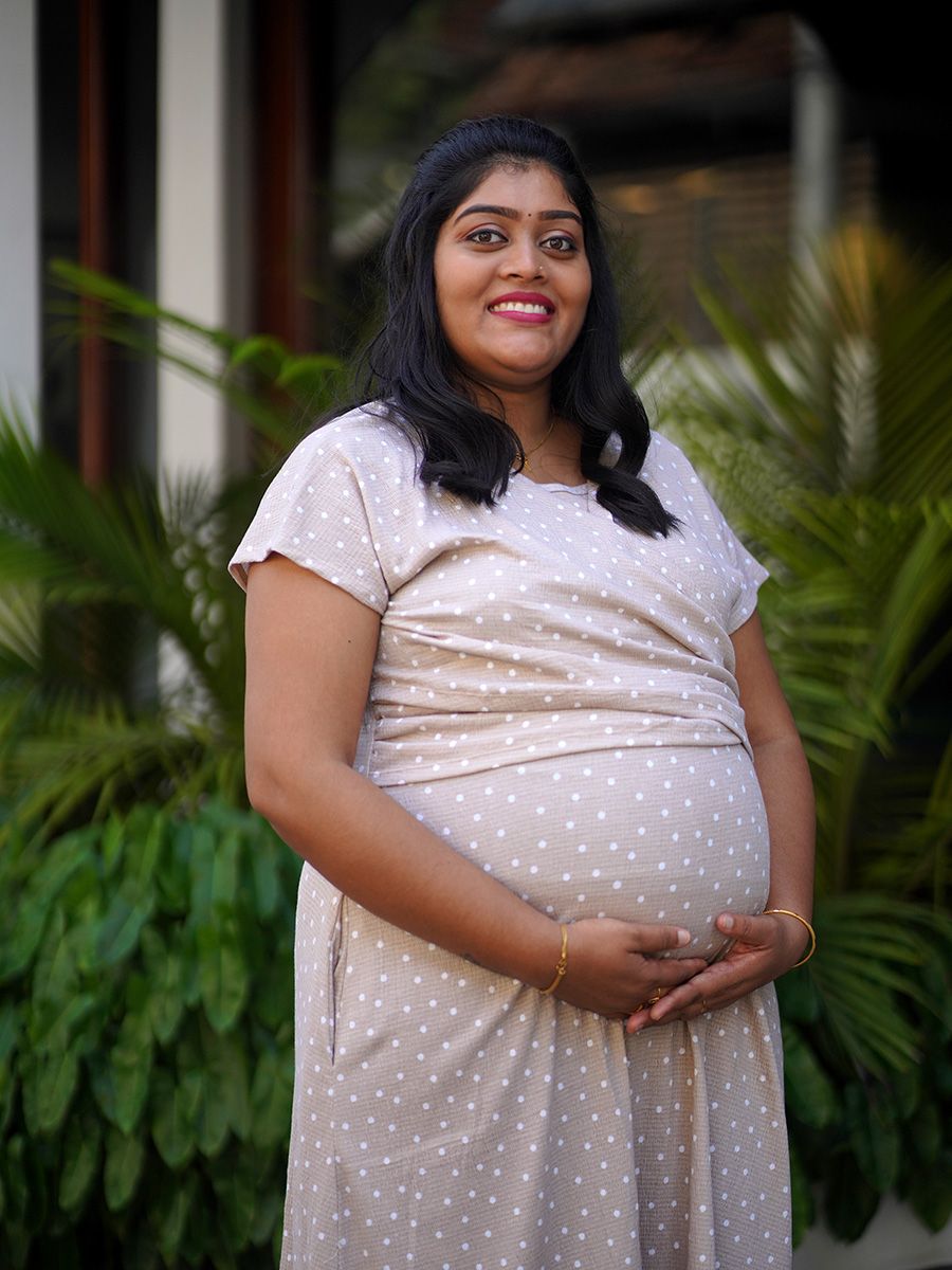 Maternity Knit Gown Phia D Cream