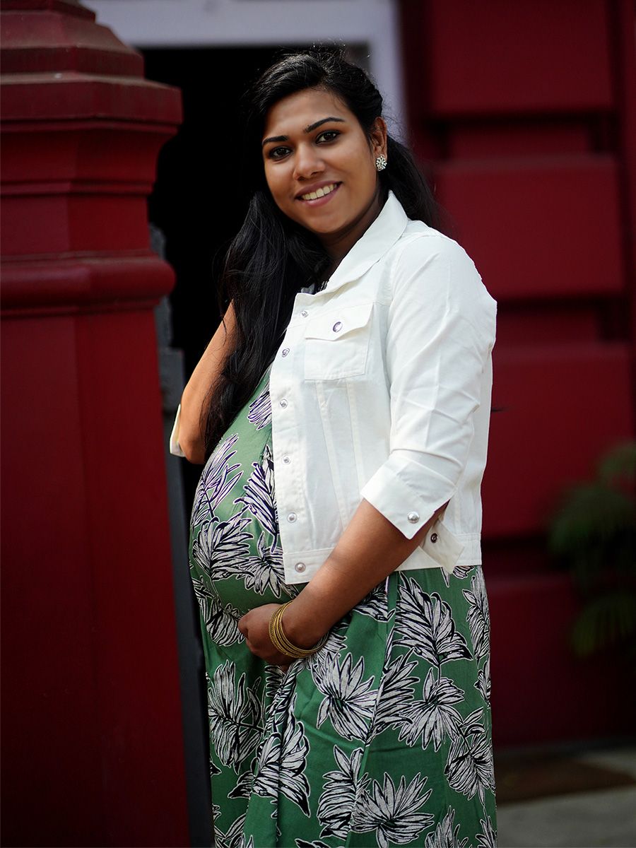 Maternity Sleeveless Dress With Jacket - Olivia Green