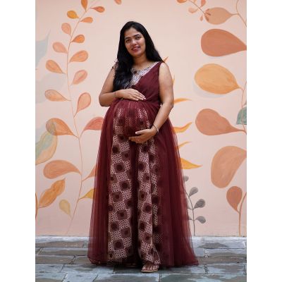 Maternity Baby Shower Brown & Work Net