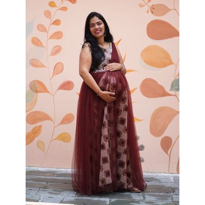 Maternity Baby Shower Brown & Work Net