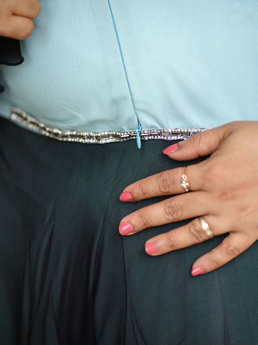 Maternity Baby Shower Aqua Blue Net