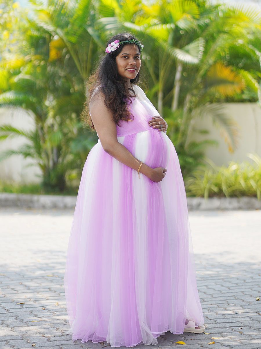 Maternity Baby Shower Lavender and White