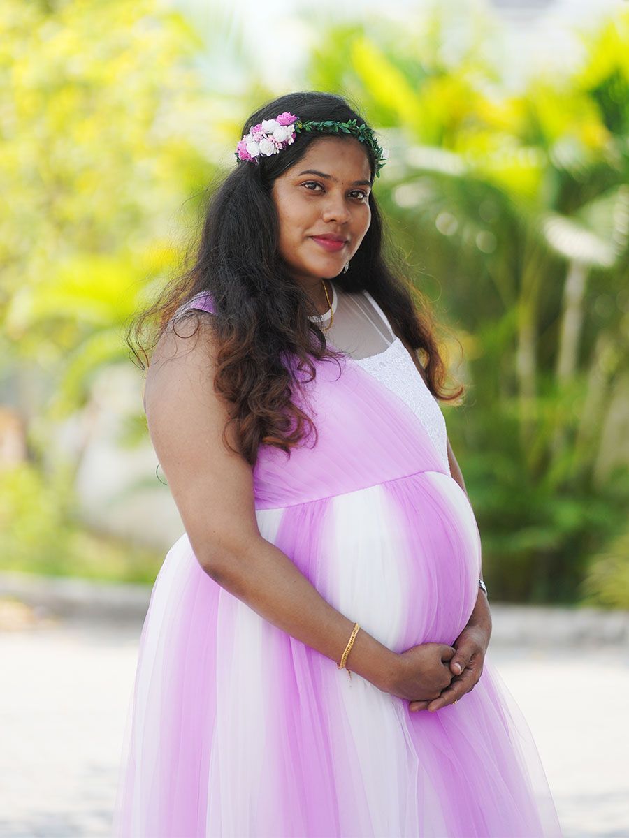 Maternity Baby Shower Lavender and White