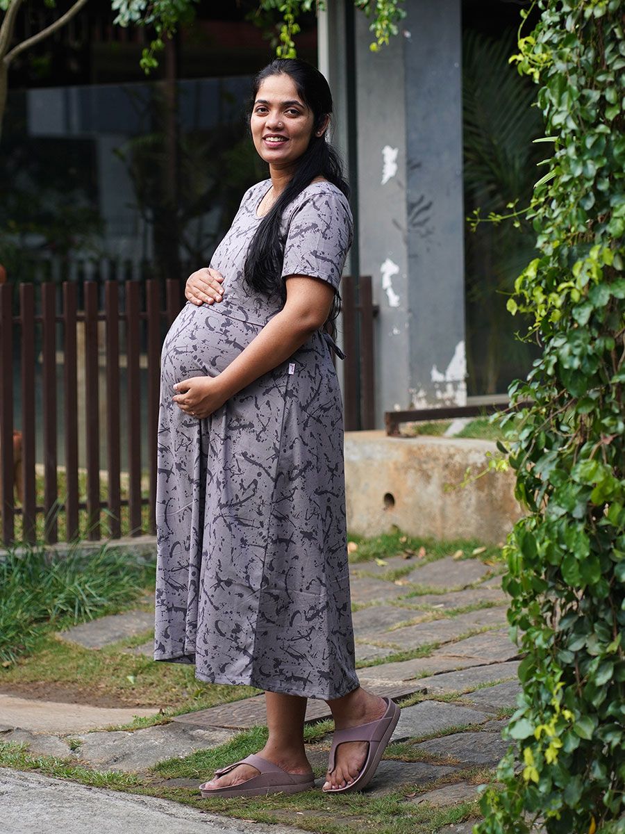 Maternity Knit Gown Gilda D Ash